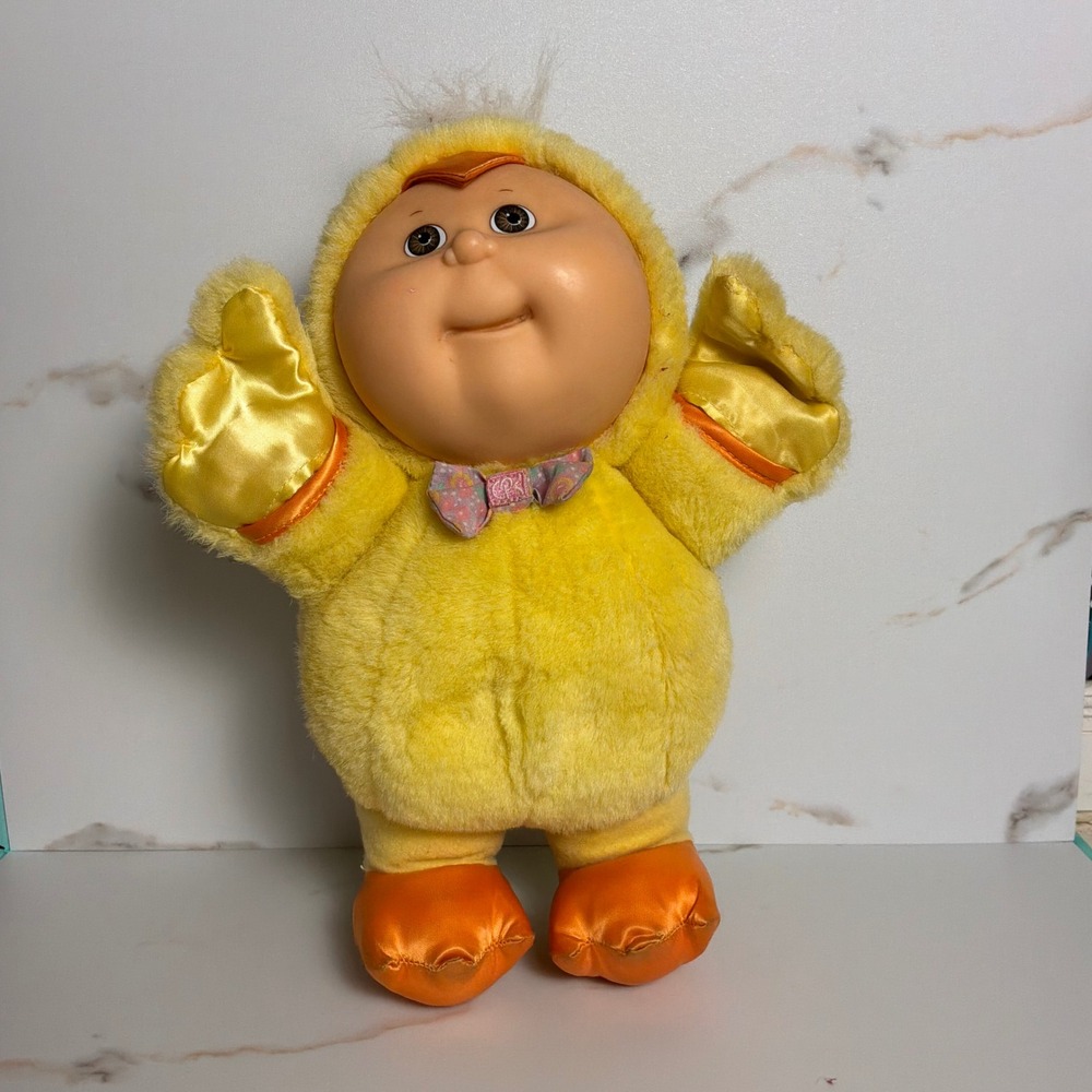 Cabbage Patch Kids Plush Toy 9in Yellow Excellent Duck Costume Bow Tie